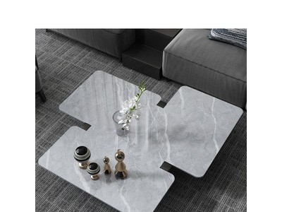 轻奢岩板茶几异形创意高档设计师客厅现代小户型简约意式岩板茶桌