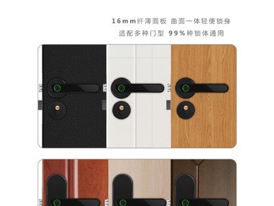 蓝牙单舌球形木房门室内门锁 分体式办公室智能蓝牙APP球形指纹锁图3