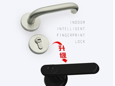 室内房间门一握开指纹可替换锁球形智能涂鸦手纹开锁卧室门指纹锁图2