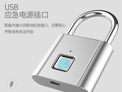 宿舍智能锁电子指纹锁指纹防盗锁锁头小号指纹挂锁家用指纹密码锁图4
