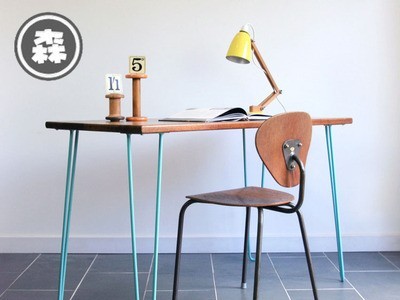 北欧家用简约实木小书桌 创意电脑桌写字台 铁艺培训班课桌椅