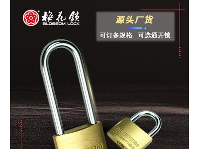 梅花锁薄铜挂锁加长锁梁铜锁可订制抽屉锁挂锁锁具批发家具锁图2