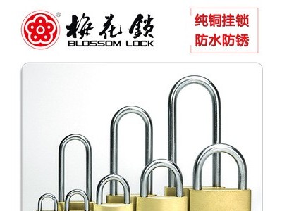 梅花锁薄铜挂锁加长锁梁铜锁可订制抽屉锁挂锁锁具批发家具锁