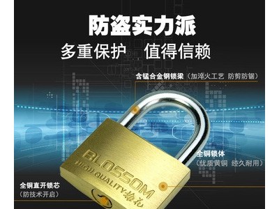 梅花锁薄铜挂锁加长锁梁铜锁可订制抽屉锁挂锁锁具批发家具锁图3