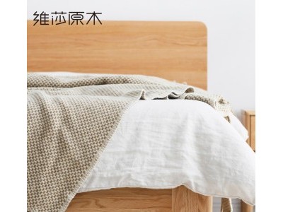 实木床橡木双人床环保卧室家具北欧现代简约图2