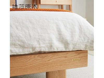 1.5m橡木单双人床现代简约卧室新款图3