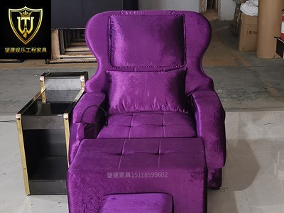 望建工厂定制沐足椅 电动足疗沙发 洗脚店绒布足浴按摩椅现货批发图2