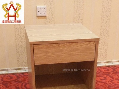 现代简约床头柜三胺板滑轨抽屉储物空间大家用床头柜厂家定制直供图2