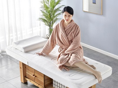 美容床实木艾灸床美容院带小柜带呼吸洞美体乳胶按摩推拿床纹绣床图2