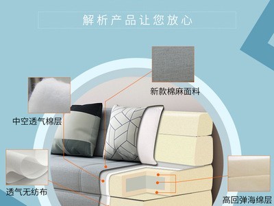 懒人沙发客厅阳台双人两用日式简约多功能小户型榻榻米折叠沙发床图3