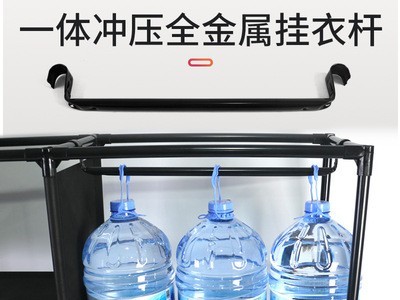 简易衣柜出租房卧室家用挂式收纳衣橱结实简约钢管加厚加固布衣柜图5
