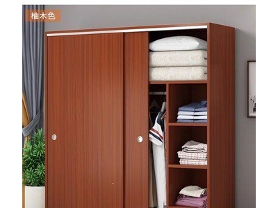 衣柜推拉门现代简约实木质出租房屋家用卧室小户型简易柜子挂衣橱图3