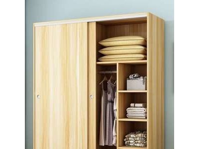 衣柜推拉门现代简约实木质出租房屋家用卧室小户型简易柜子挂衣橱