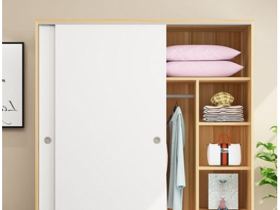 推拉门衣柜移门现代简约组装衣橱出租房用经济型简易儿童柜子卧室