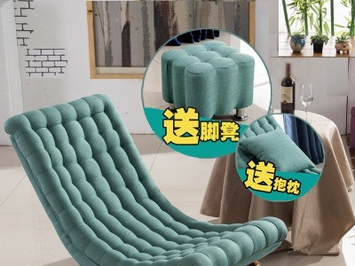 外贸厂家直销批发 北欧休闲摇椅躺椅实木 老人孕妇阳台单人沙发椅图1
