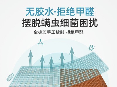 徐师傅儿童山棕床垫 榻榻米垫子婴儿无胶棕垫 可拆洗非椰棕床垫图4