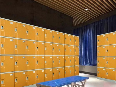 ABS塑料更衣柜浴室泳池健身房储物柜工厂员工柜子防水书包柜彩色图3
