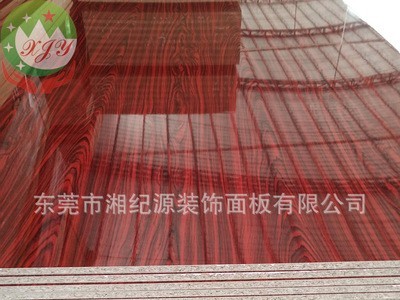 广东湘纪源厂家定做刨花板过宝丽纸淋油亮光板 高光树脂宝丽板厂图3