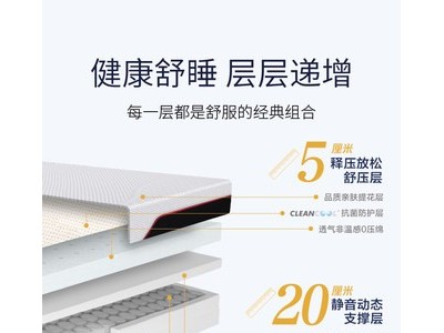 梦百合零压床垫记忆棉席梦思独立弹簧1.8米双人图2