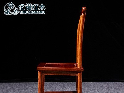 亿诺JK05007小官帽椅 刺猬紫檀红木背靠小茶椅 实木中式小椅子图3