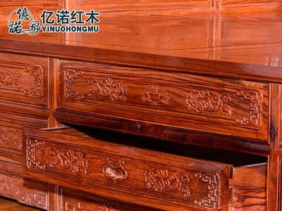 兰亭序大床古典中式卧室家具刺猬紫檀红木实木低箱双人大床组合图4