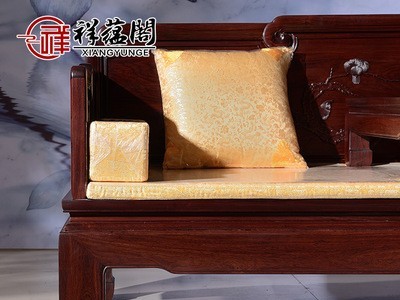 祥蕴阁红木家具红酸枝花鸟罗汉床奥氏黄檀客厅中式卧榻客厅两件套图2