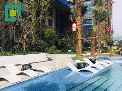 玻璃钢躺椅酒店户外泳池泡水胶衣坐凳个性造型海边沙滩休息区座椅图3