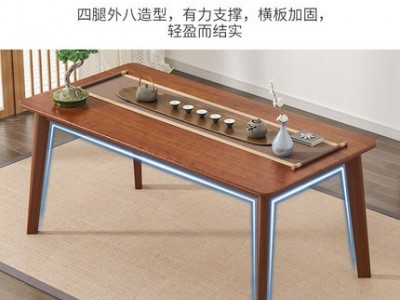 功夫茶桌椅组合现代简约泡茶桌小型新中式禅意实木图2