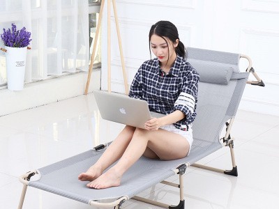 户外创意新款多功能折叠床便携办公室家用午休躺椅两用沙滩椅图2