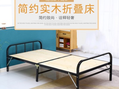 单人双人午休床硬板床看守所值班室行军床铁艺床折叠床木板床图3