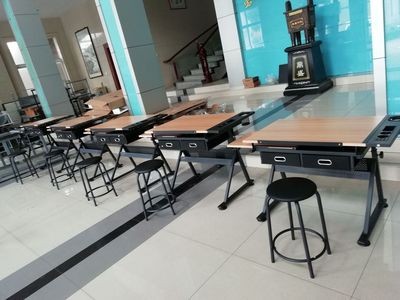 美式可升降书画绘画画图画案美术制图绘图桌设计师书桌工作台画架图4