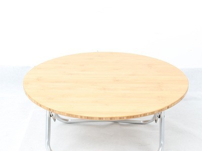 轻便竹制折叠圆桌 户外竹木折叠圆桌 定制卧室客厅简易折叠桌
