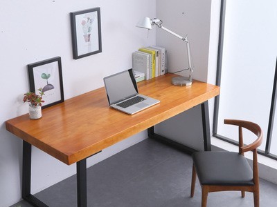 现代简约实木办公桌创意书房单人书桌写字台简易笔记本电脑长桌椅