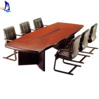 黑胡桃大会议桌洽谈长条桌椅贴皮会议桌船型会议桌