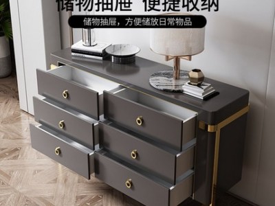 后现代简约玄关柜意式简奢玄关台图2