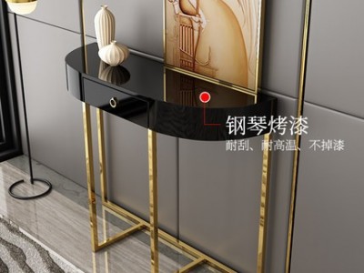 轻奢简约钢琴烤漆小户型玄关台图2