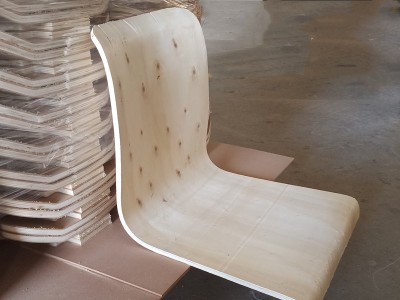 原木餐椅弯板优惠 简约餐厅连体靠背椅子 小户型家用弯曲木凳子图4