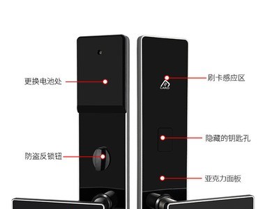 宾馆智能锁房门磁卡锁酒店电子智能门锁公寓民宿感应锁木门刷卡锁图4