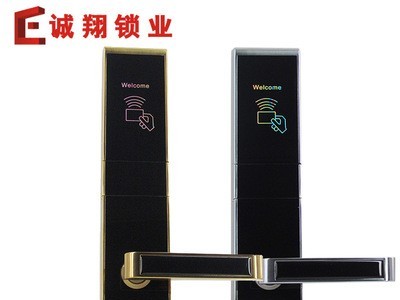 专业供应 诚翔不锈钢智能酒店锁 把手刷卡公寓酒店门锁 防盗门锁图3