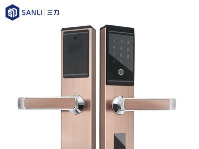 不锈钢密码刷卡远程智能指纹锁酒店门锁 宾馆学校公寓电子感应锁图4