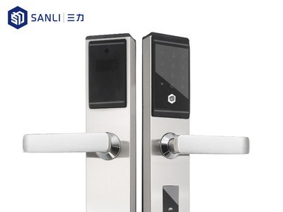 不锈钢密码刷卡远程智能指纹锁酒店门锁 宾馆学校公寓电子感应锁图5