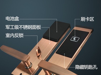 薄款酒店锁宾馆电子锁感应卡门锁系统磁卡感应公寓民宿智能锁厂家图4