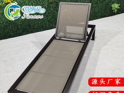 别墅酒店躺椅户外防水防晒休闲太阳椅椅子室外庭院折叠躺床沙滩椅图3
