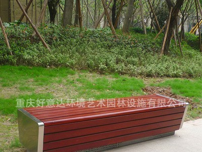 重庆不锈钢公园椅厂家户外长椅小区园林广场休闲座椅室外休息长凳图2