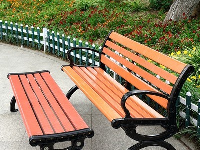 公园椅塑木户外长椅园林广场椅铸铁防腐木实木靠背椅公园坐凳厂家