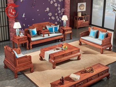 厂家直销红木沙发新中式全实木花梨木中式客厅刺猬紫檀花梨木家具