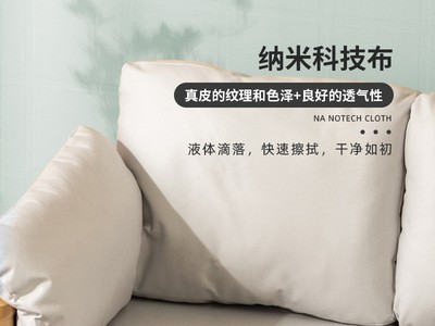 北欧日式布艺实木沙发小户型原木沙发懒人客厅现代简约木质双三人图3