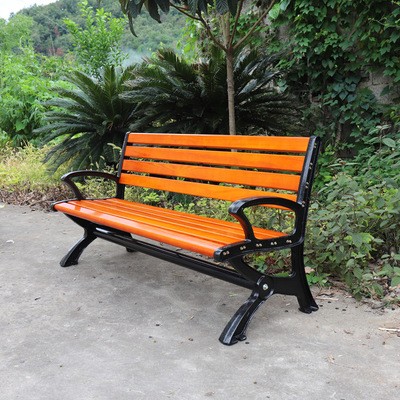 厂家直供户外休闲公园椅广场椅长凳子铸铁长条排椅木座椅