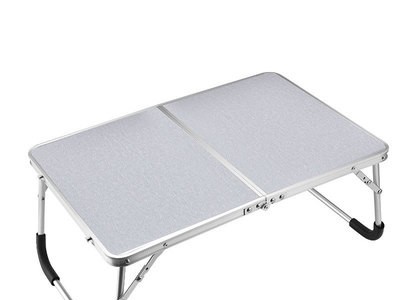 折叠桌电脑桌铝合金户外便携式餐桌露营野炊烧烤用摆地摊床上书桌