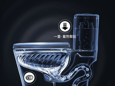 新款灰色家用马桶卫生间抽水虹吸式陶瓷静音大管道防臭座坐便器图4